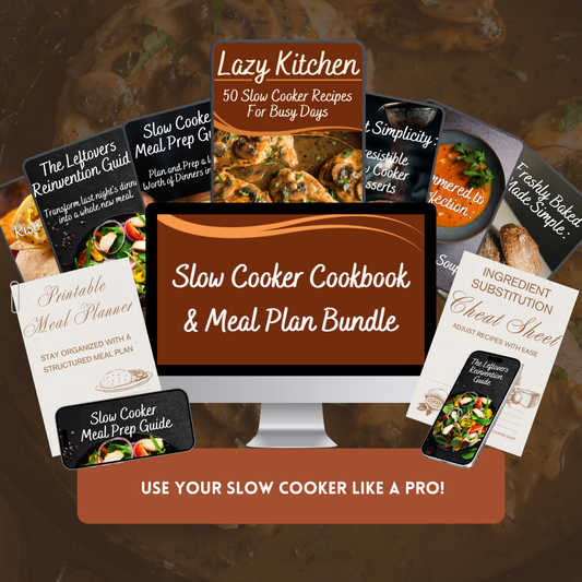 The Lazy Kitchen Slow Cooker Cookbook + Meal Plan Bundle